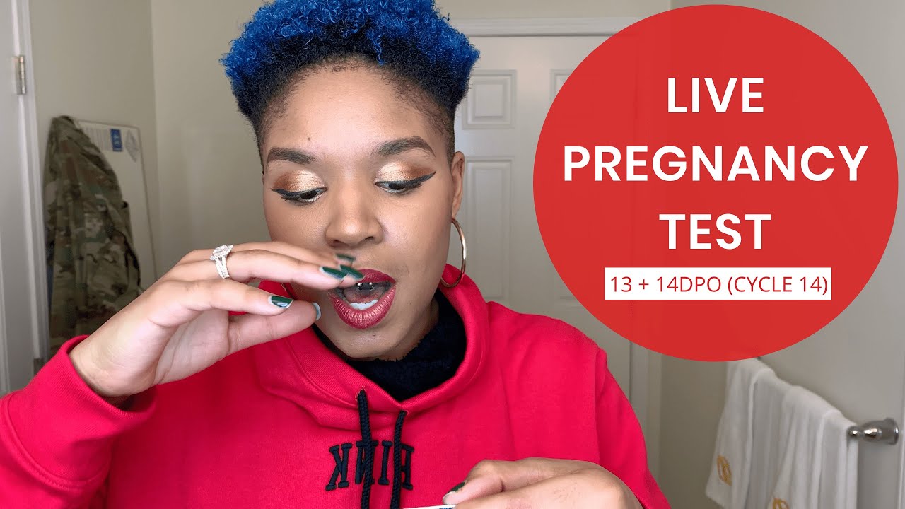 LIVE PREGNANCY TEST 13 + 14DPO *ON CLOMID* || CYCLE 14 || TTC Rainbow Baby #1