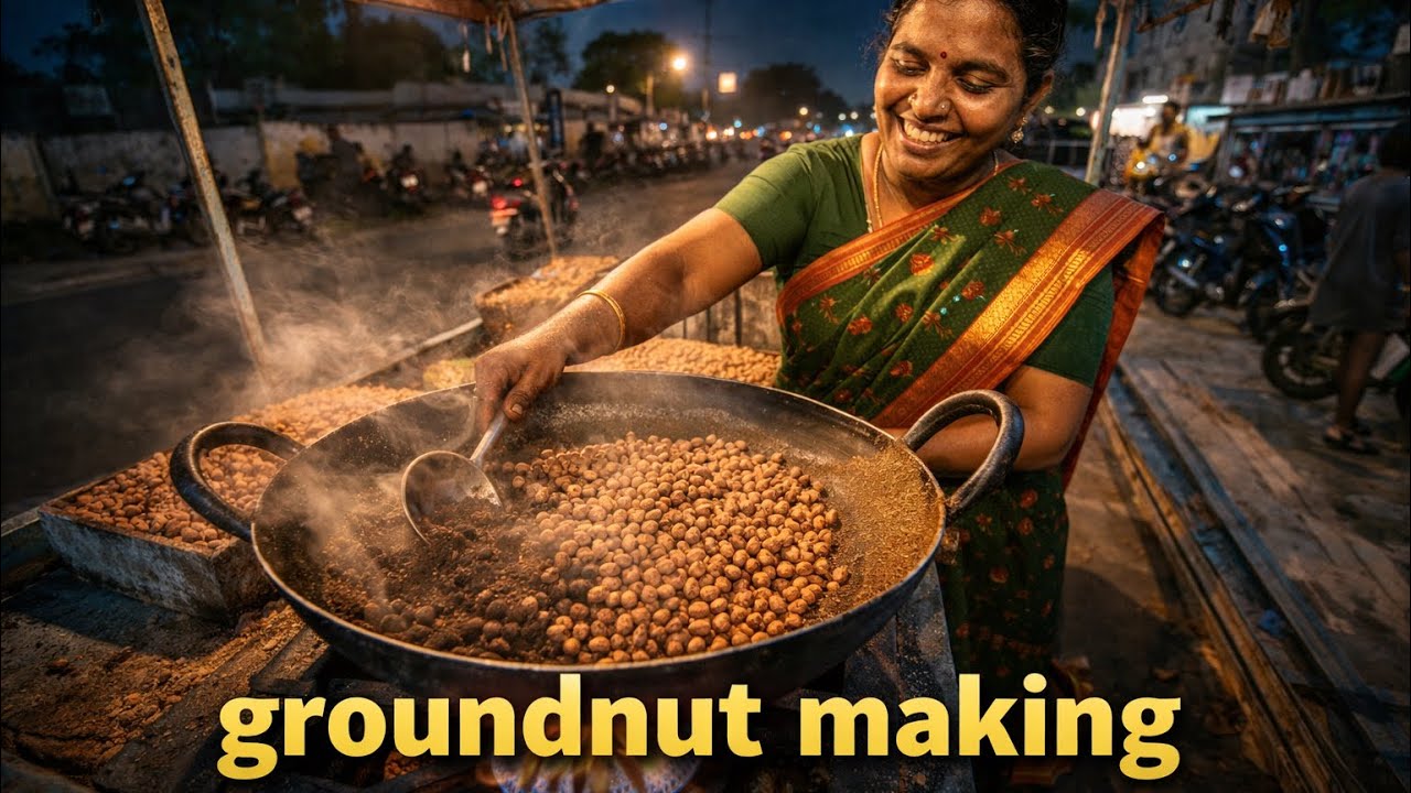 Watch This Woman Roast Groundnuts in Sand | Pure Skill & Passion