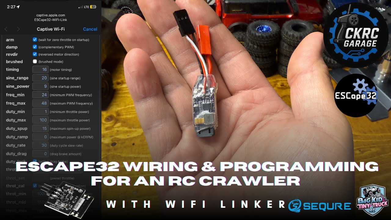 Как подключить и запрограммировать Escape32 ESC с помощью WiFi Linker