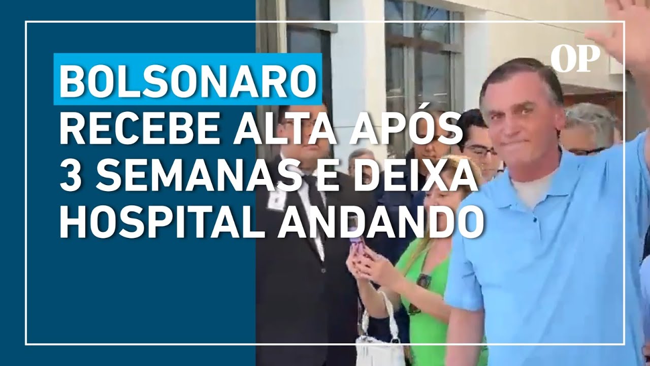 Bolsonaro recebe alta de hospital após 23 dias internado em Brasília