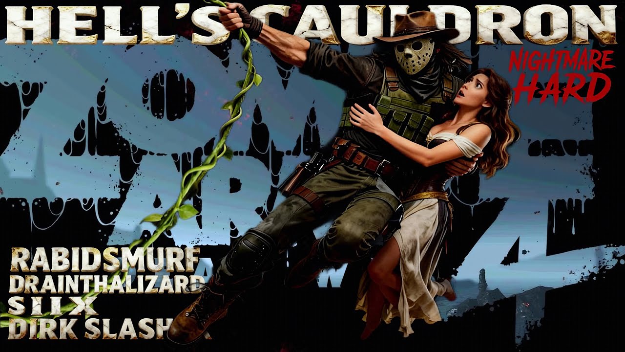 Zombie Army 4 with Dirk Slasher, Rabid Smurf, Siix, and Drain. Hell's Cauldron, Nightmare Hard