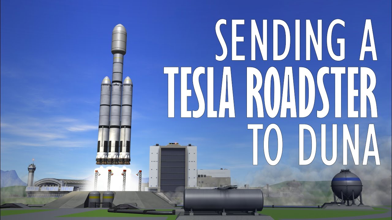 Sending a Tesla Roadster to Duna (Fully Stock and Reusable Falcon Heavy) - KSP