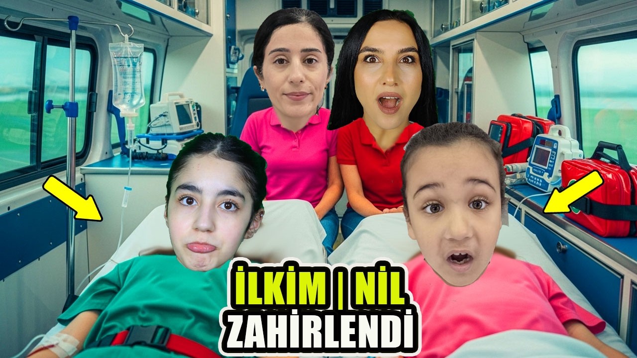 İLKİM ve NİL  ZEHİRLENDİ !! ACİL HASTANEYE GİTTİK !! İLKİİM NİL HASTANEDEN KAÇTILAR!!