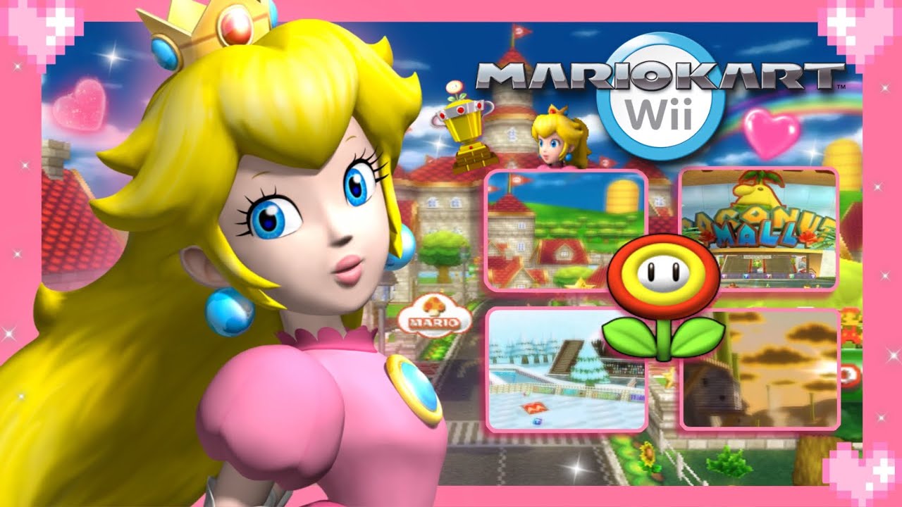 💗 Mario Kart Wii (150cc Flower Cup) Peach Gameplay 💗
