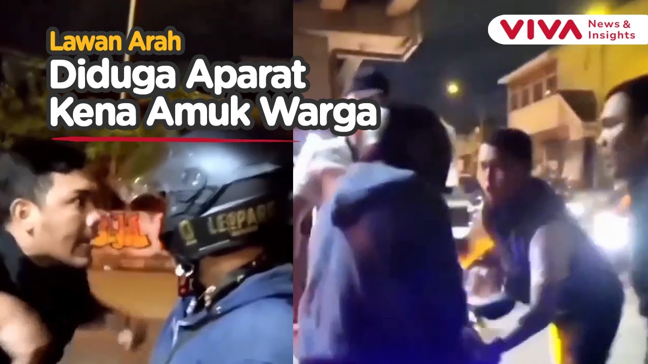 Warga Puas, Pria Diduga Aparat Diamuk Gegara Lawan Arah