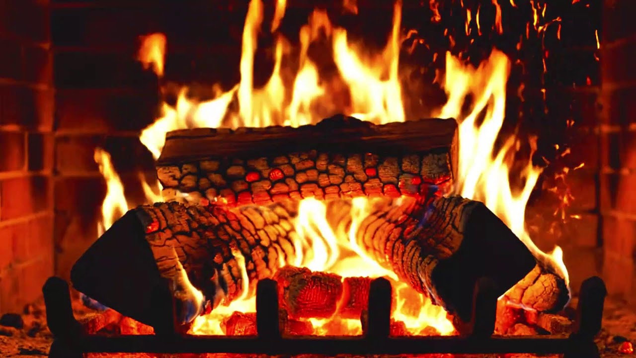 🔥Night Fireplace Ambience 🌙 Warm Fire Sounds for Calm & Relaxation