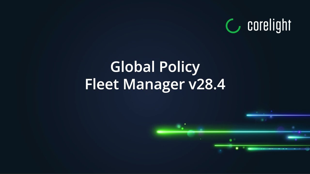 Глобальное управление политиками в Fleet Manager
