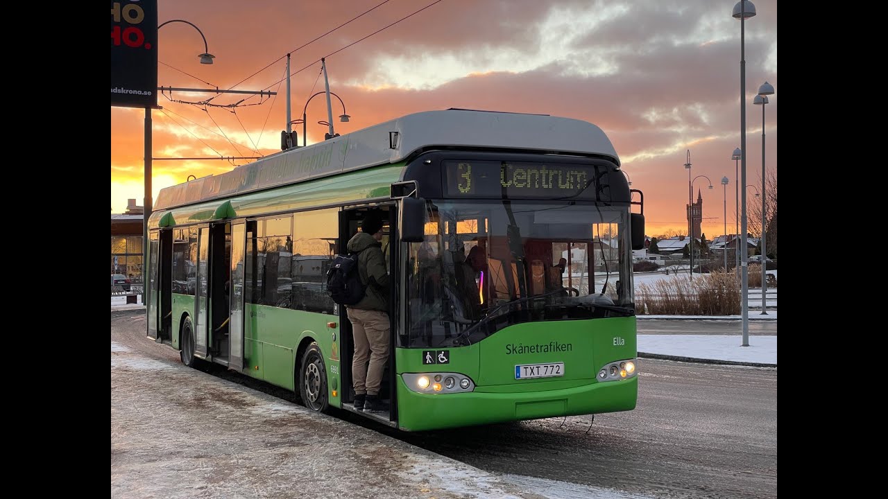 Landskrona trådbuss 3 januari 2025