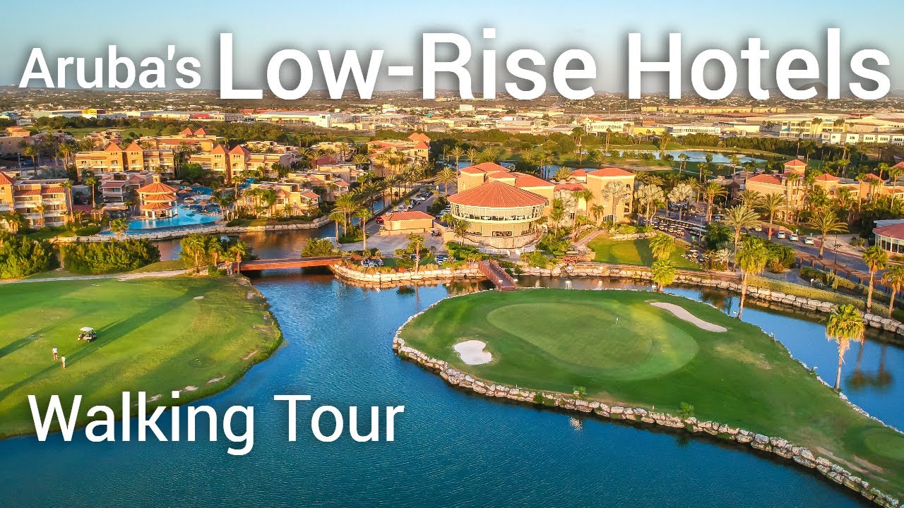 EXPLORING the MORE RELAXED Low-Rise Hotels area in ARUBA