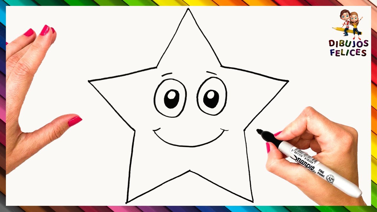 C&oacute;mo Dibujar Una Estrella Paso A Paso ⭐ Dibujo F&aacute;cil De Estrella