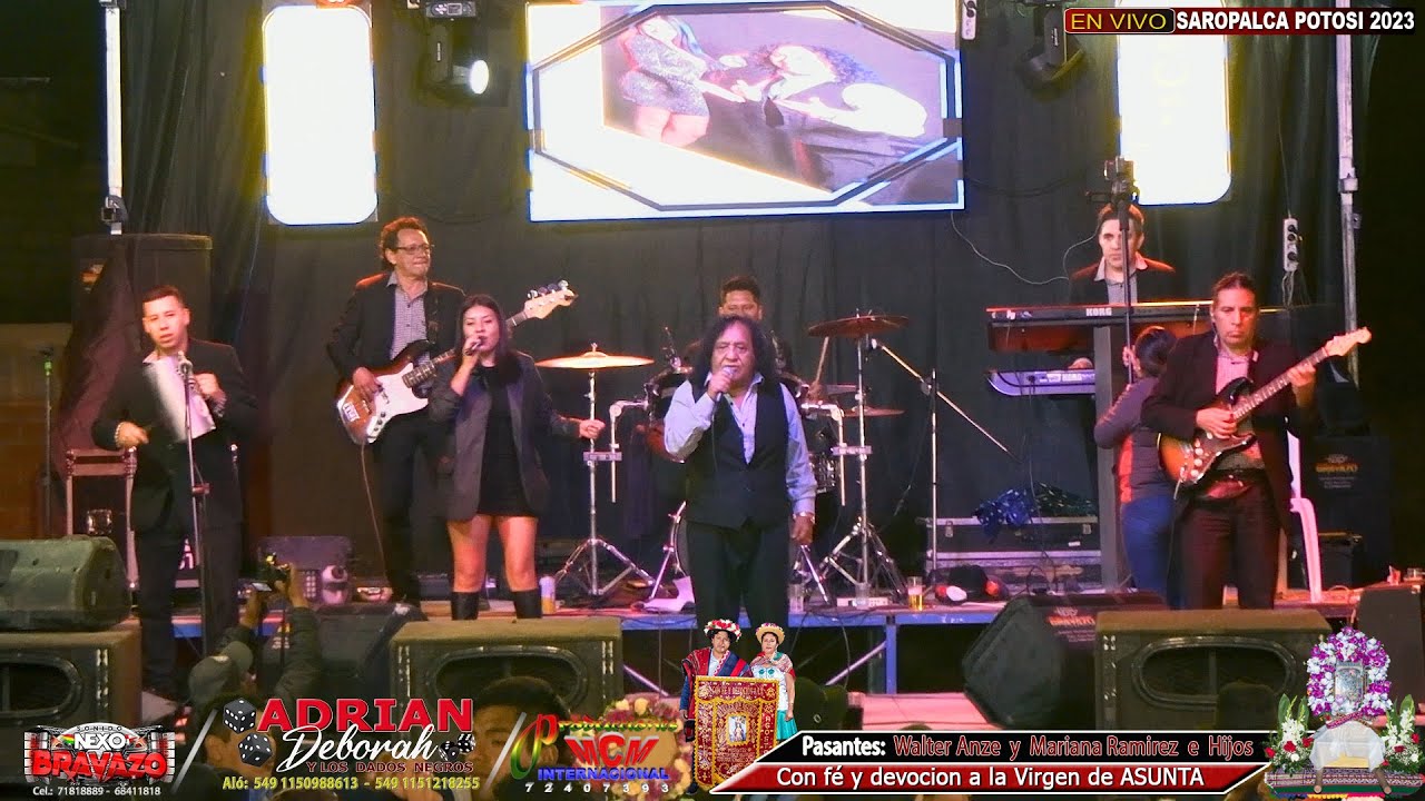 ADRIAN  DEBORAH Y LOS DADOS NEGROS - Mix Cumbias (en vivo Saropalca 2023) MCM Producciones