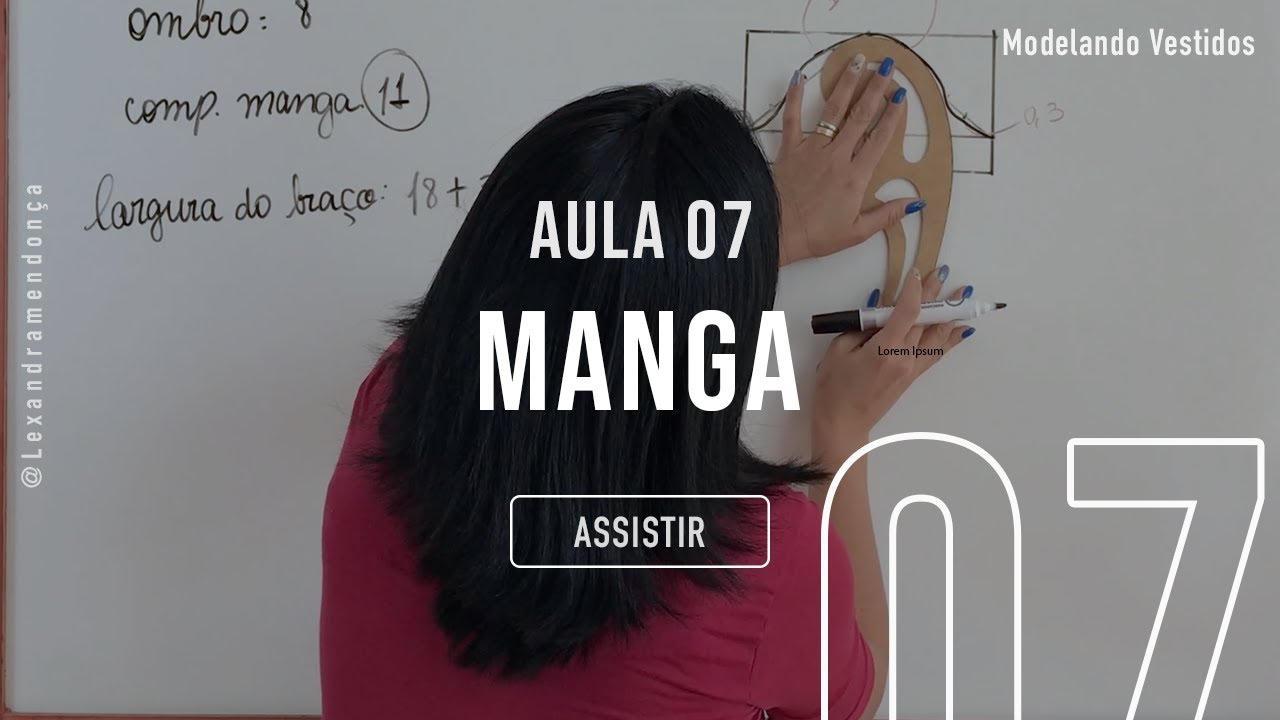 Modelando Manga da Blusa - Curso Modelando Vestidos || LEXANDRA MENDONÇA