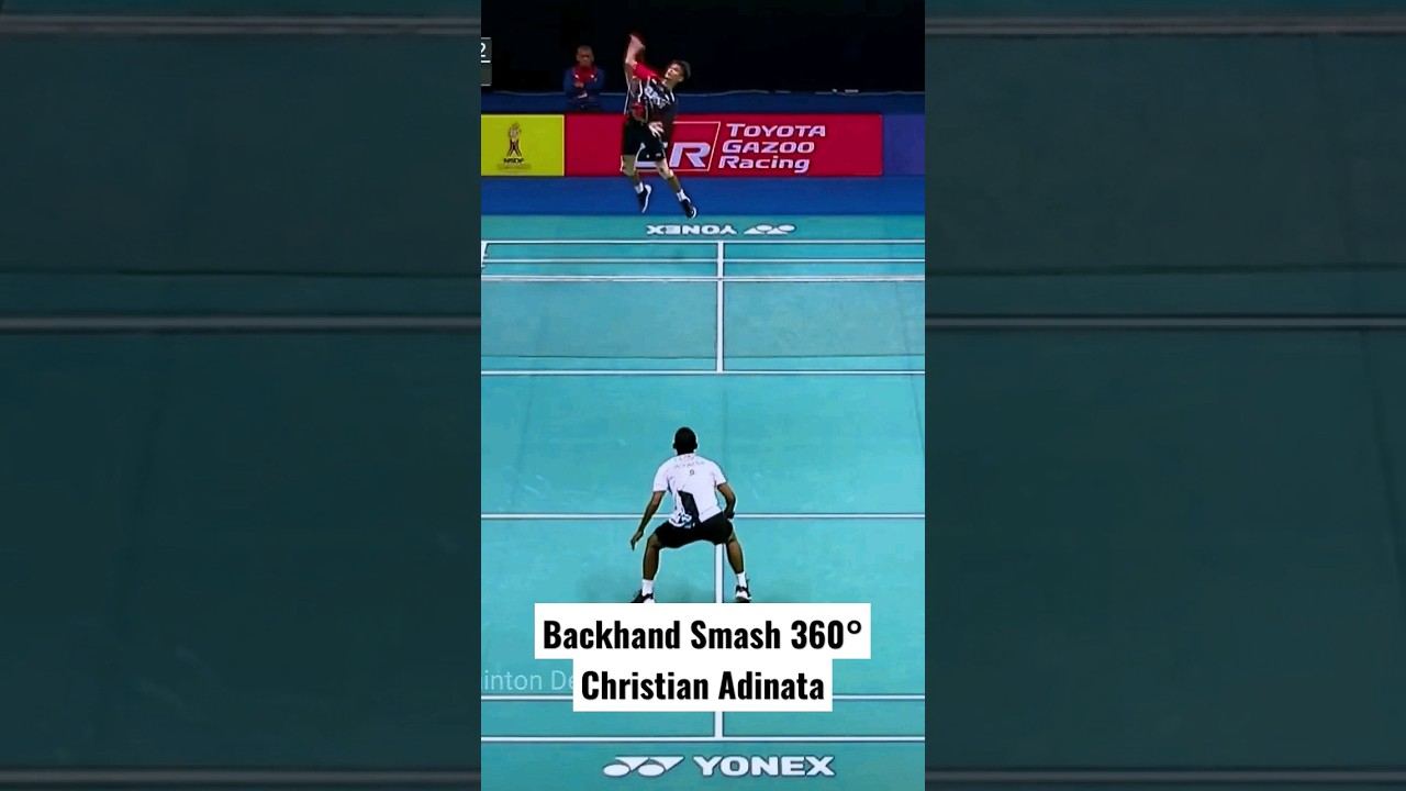 Backhand Smash 360&deg; Christian Adinata #badminton #bwf #thailandmaster2023