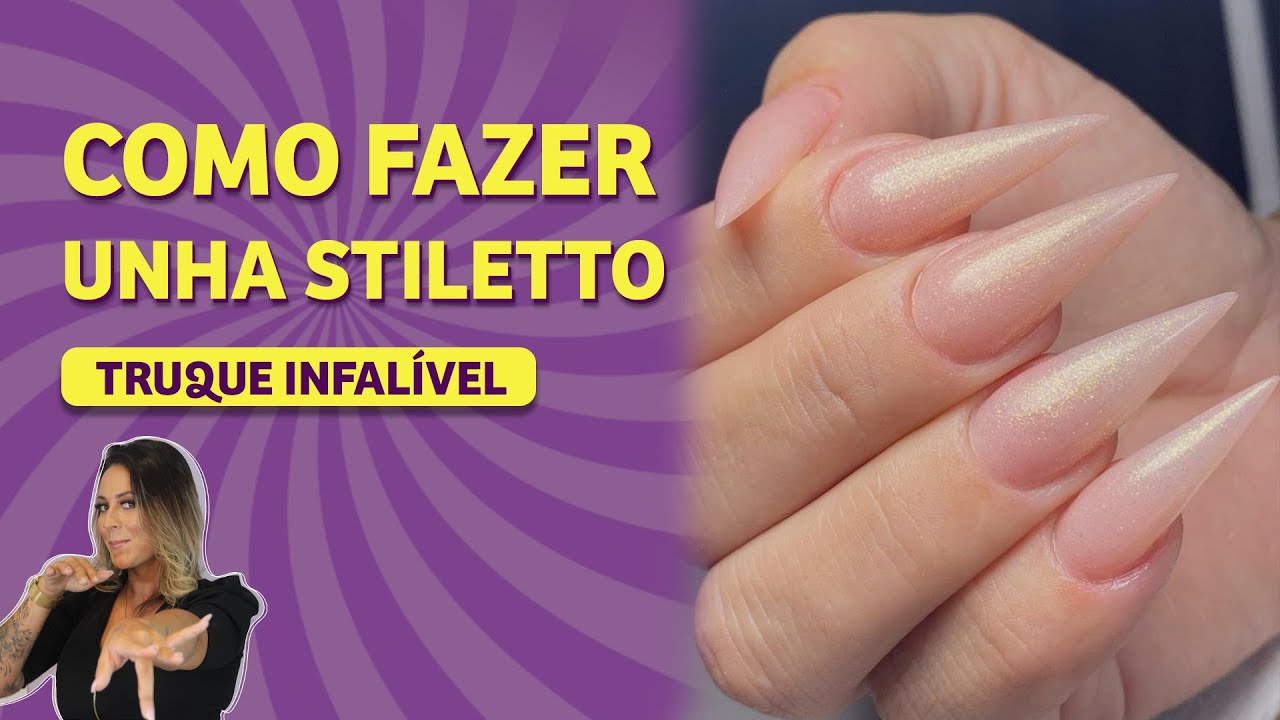 COMO FAZER UNHA STILETTO |Mayara Leitte fibra de vidro