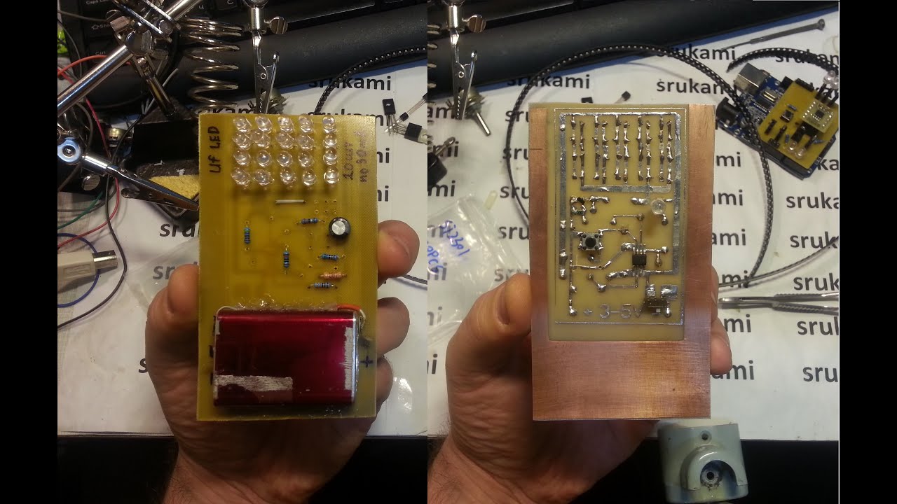 LED Лампа для засветки фоторезиста на Attiny13