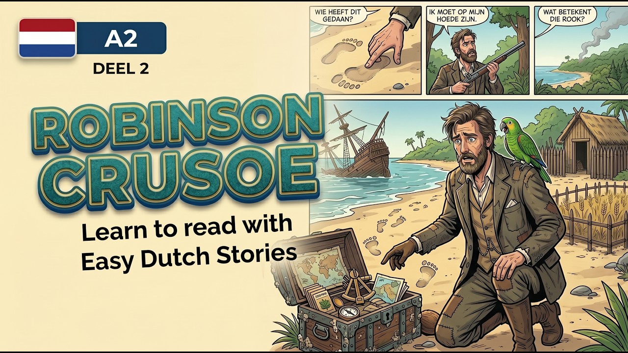 Nederlands leren A2 met Verhalen | Robinson Crusoe – Deel 1