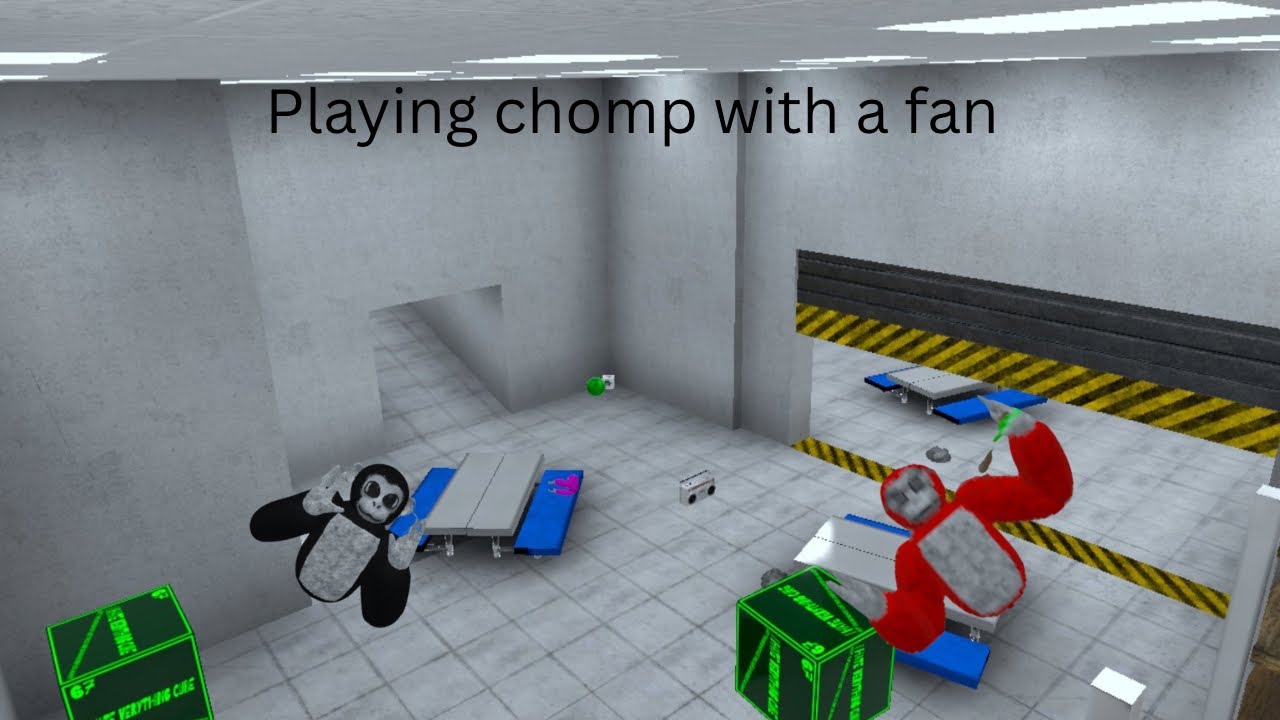 Playing￼ chomp VR with a fan
