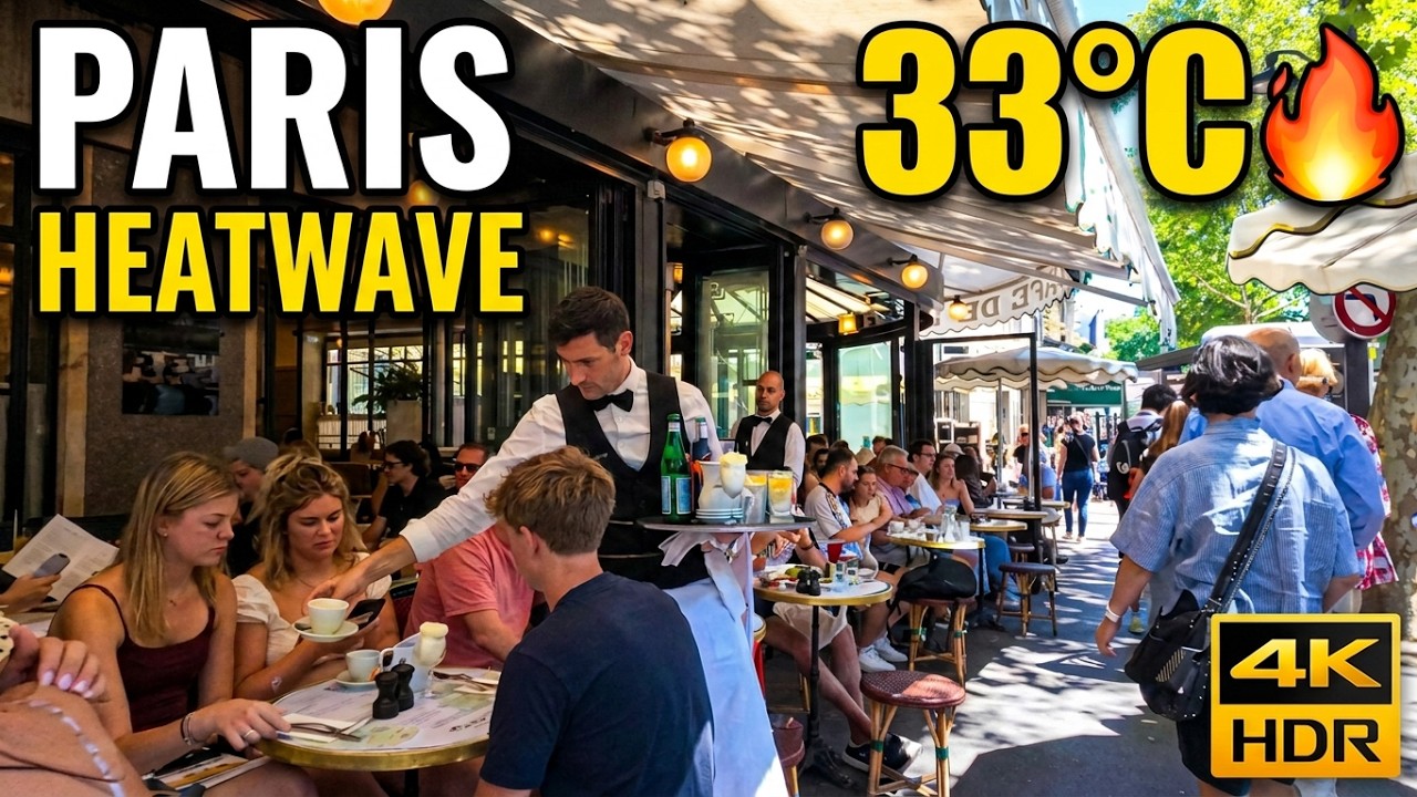 Paris Heatwave Walk 2026 &bull; Saint-Germain-des-Pr&eacute;s to Paris Plages [4K HDR]