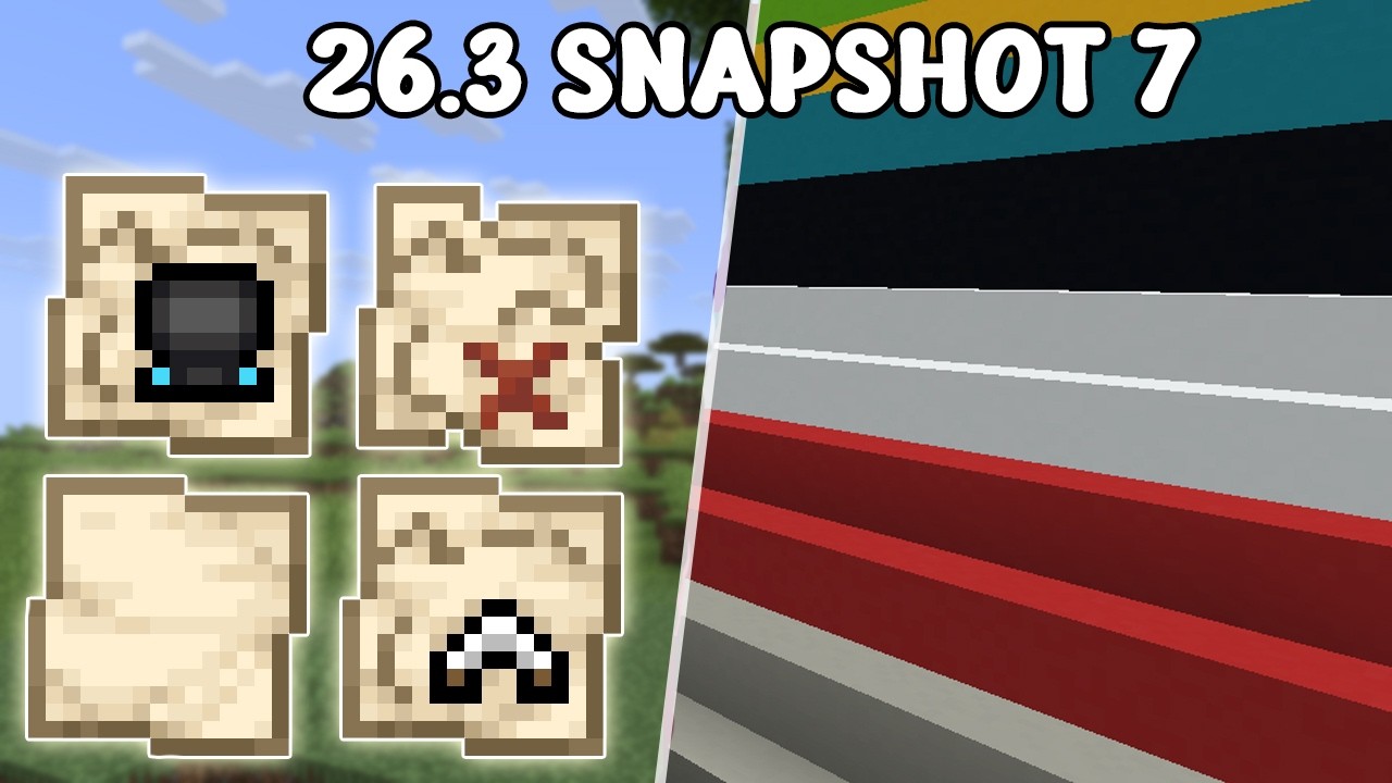 Бетонные плиты и ступени, новые карты исследователя и многое другое! &mdash; Minecraft 26.3 Snapshot 7