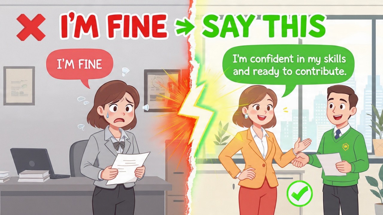 Don’t Say “I’m Fine” in Interviews ❌ Say THIS Instead (Sound Confident Instantly)