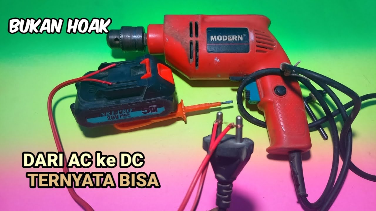 CARA MERUBAH BOR AC ke DC. TAMPA GANTI DINAMO. ANDA PASTI BARU TAU #diy
