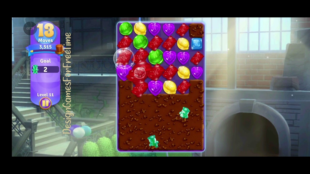 Wonka's World of Candy Match 3 - Level 11 gameplay renovation decor design match 3 puzzle game