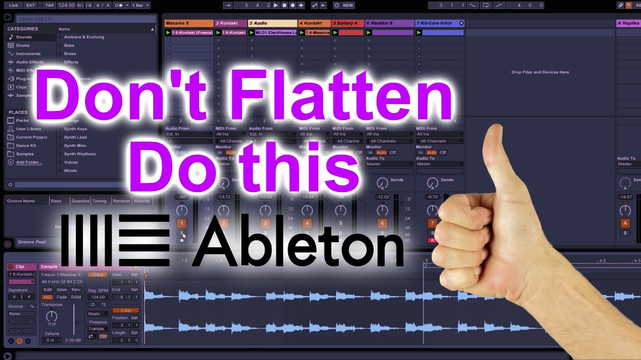 Abelton Live Tutorial: Freeze and Flatten