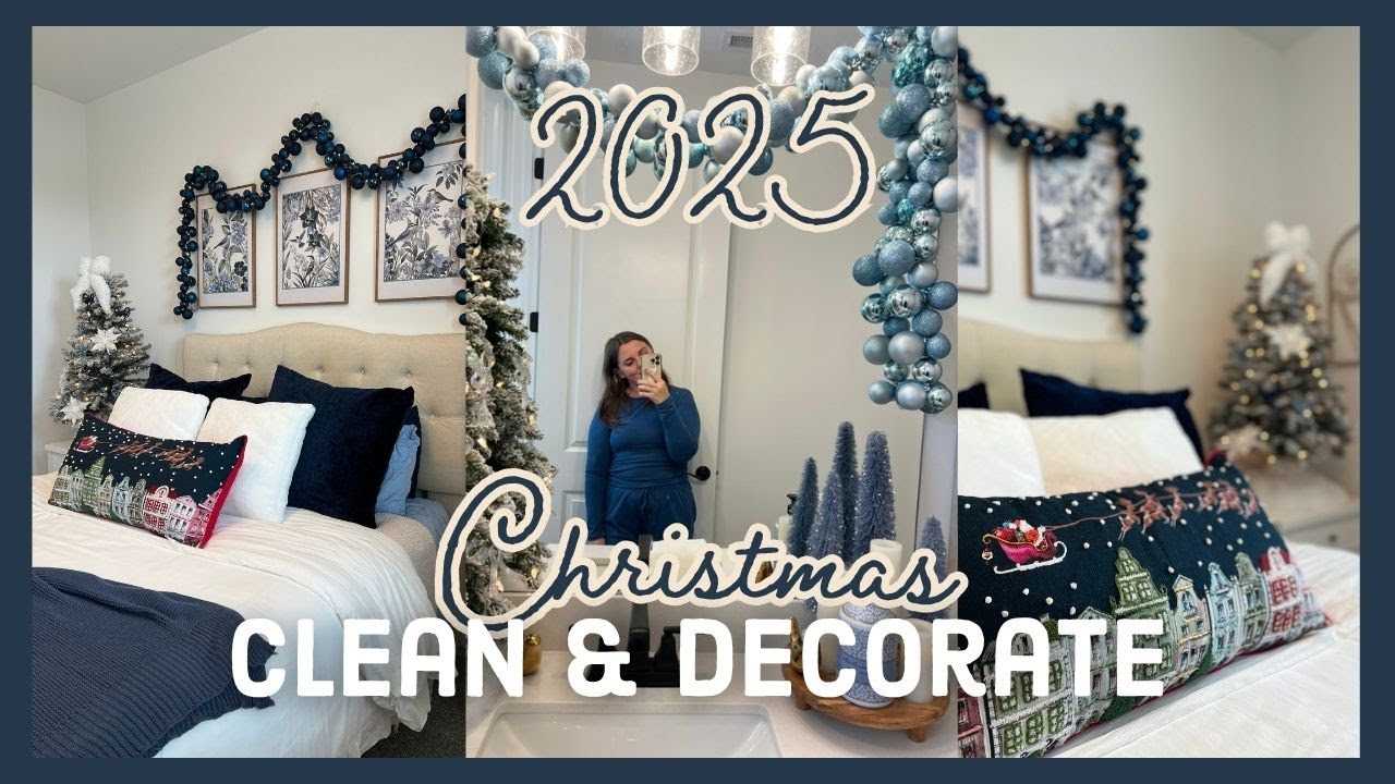НОВИНКА 2025 ❄️ Рождественская уборка и декор вместе со мной 2025 | Синий рождественский декор