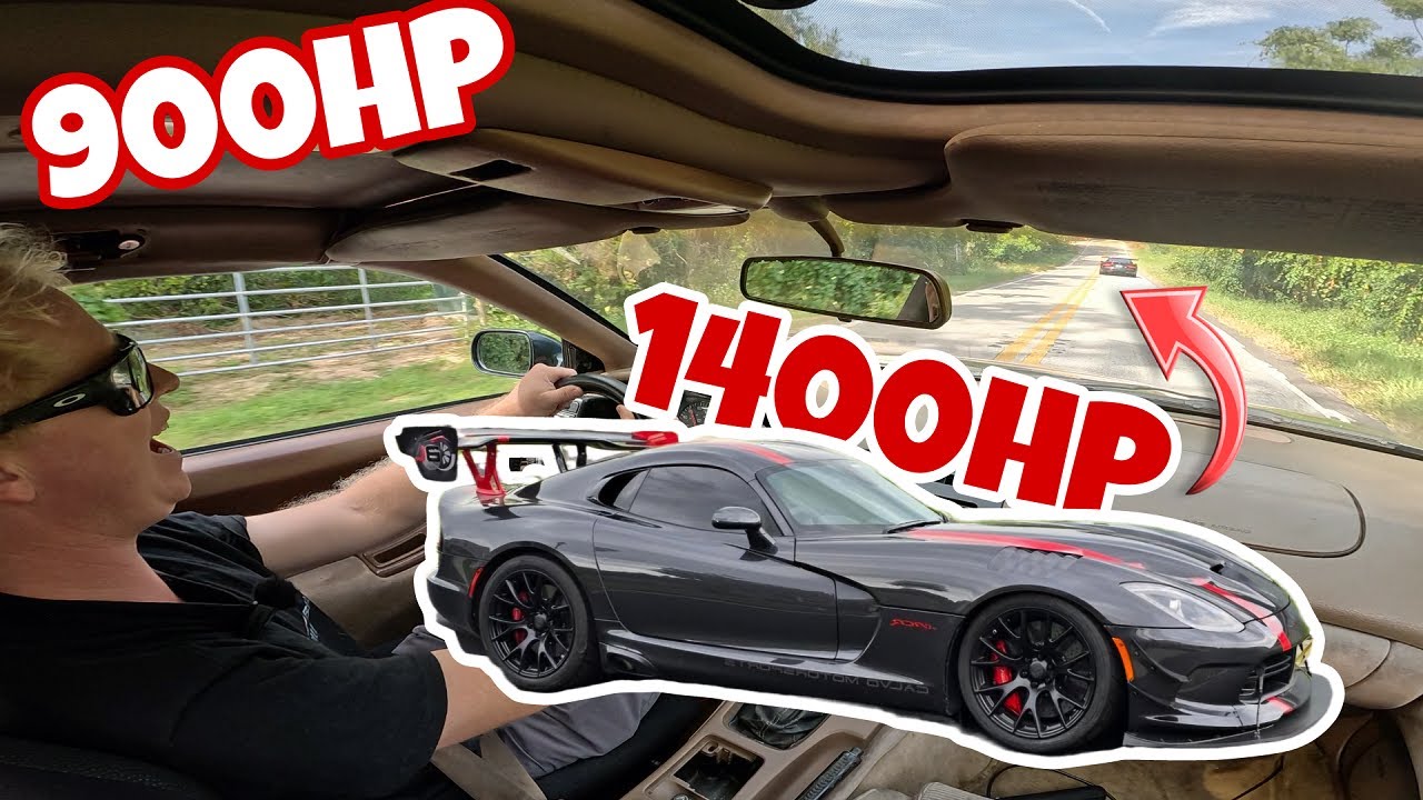 900HP Twin Turbo 300ZX Chasing a 1400HP Twin Turbo Viper!