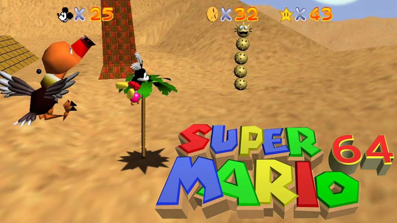 Super Mickey Mouse 64 Mod HD Textures MollyMutt's Full Screen 16:9 Shifting Sand Land Android