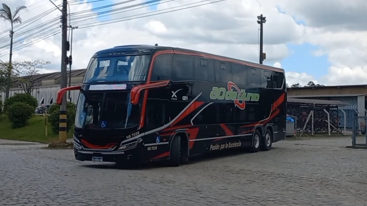 Movimento De Ônibus Na Fábrica Da Busscar Com Muito Carros Saindo Pra Entrega 