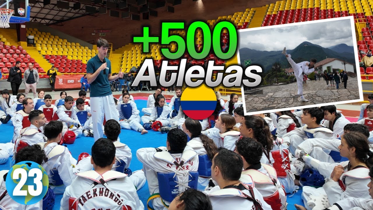 Entrené Taekwondo con 500 atletas en Colombia