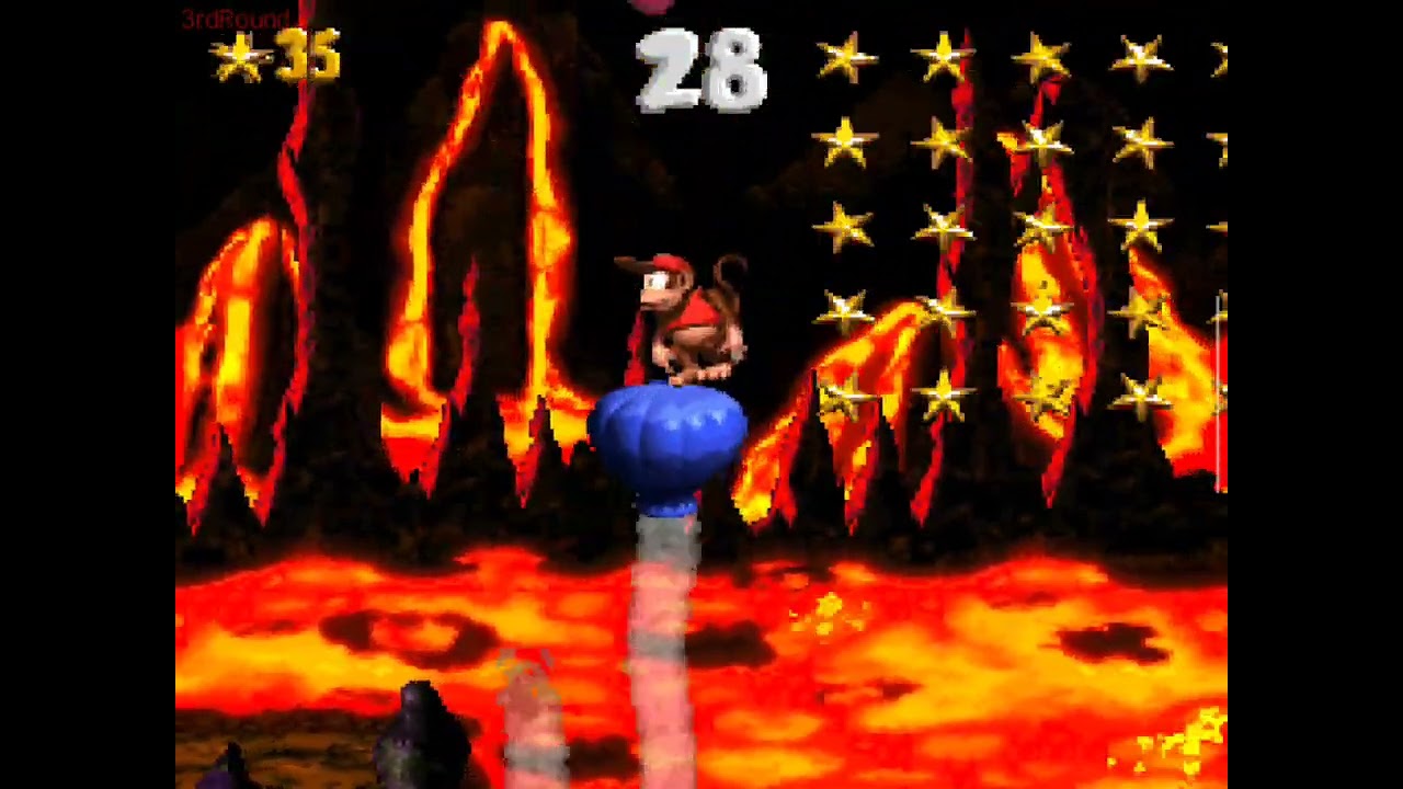 Red-Hot Ride! - 100% - Donkey Kong Country 2 - Diddy's Kong Quest - SNES - All bonus + DK coin