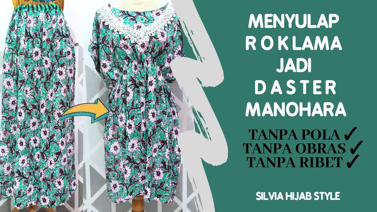 Cara Membuat Baju Daster | Home Dress dari Rok Panjang