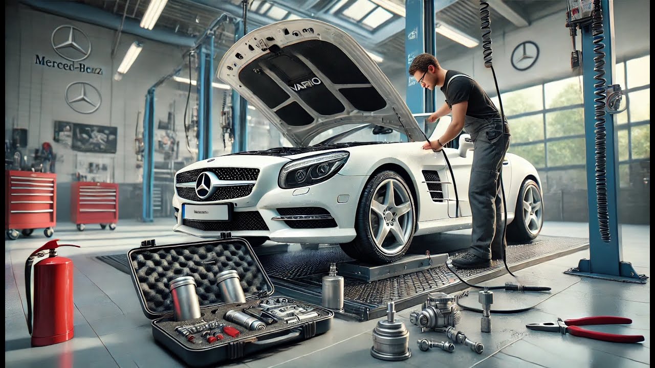 Как вручную закрыть мягкий верх на Mercedes-Benz SL-класса (R231)