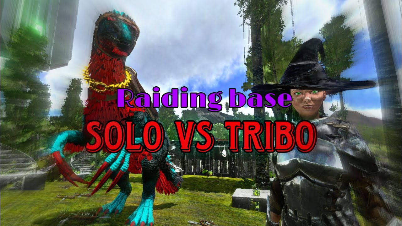 [Ark Mobile] PvP Solo Raiding base with online players - Solo vs Tribe (i only death 2 times)