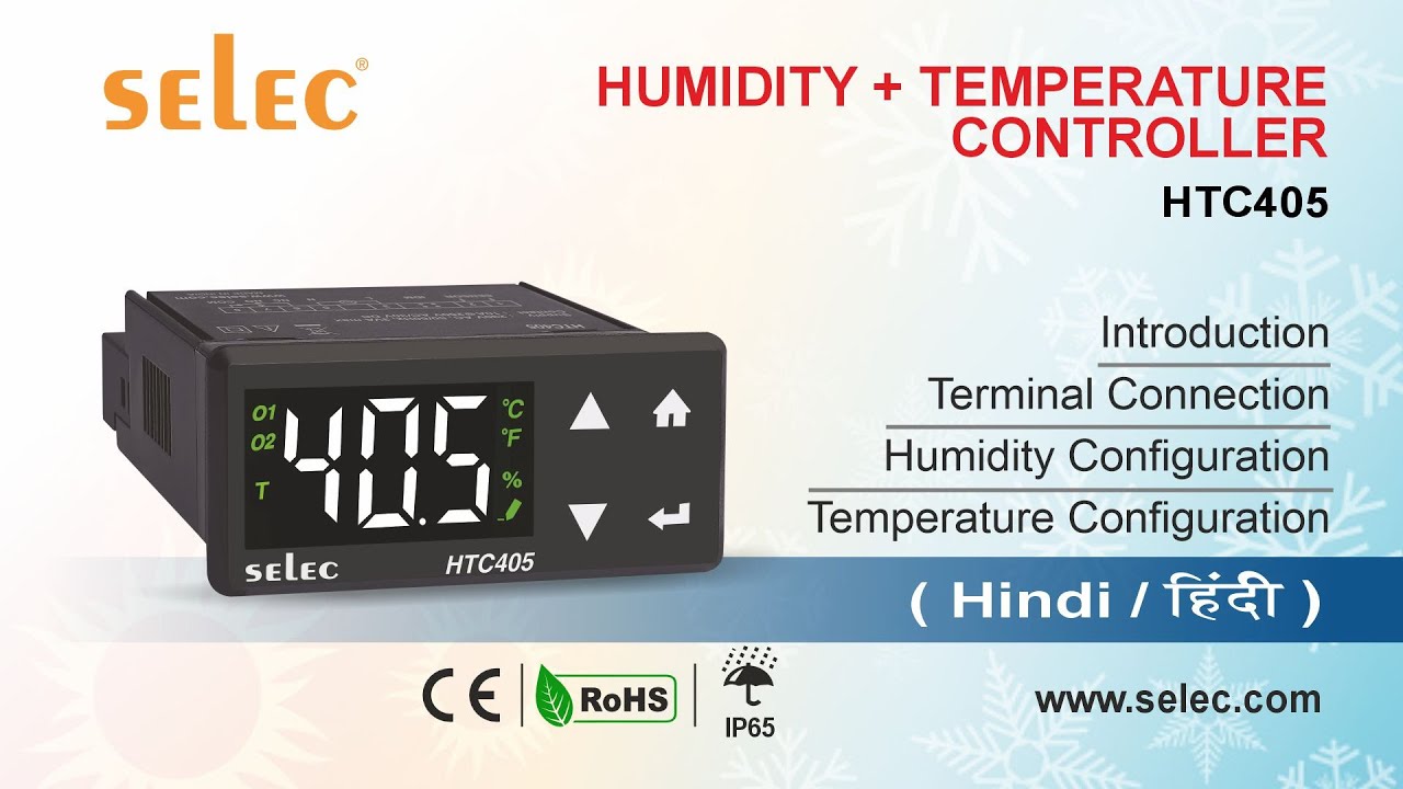Selec HTC405 Humidity + Temperature Controller: Introduction | Terminal connection | Configuration