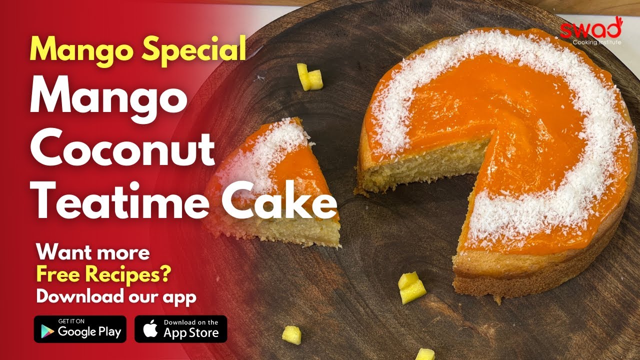 Mango Coconut Tea Time Cake | Eggless Dry Cake | Mango Special