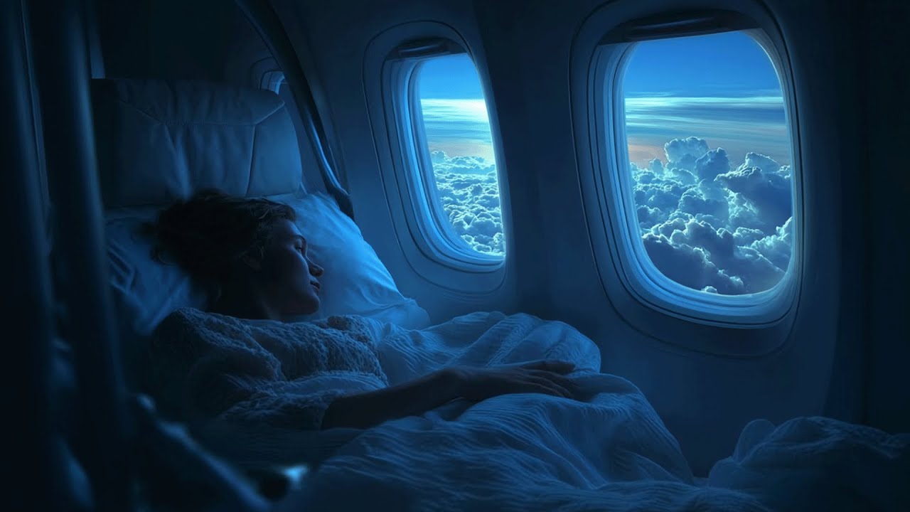 3 Hour Airplane Cabin White Noise for Focus and Relaxation | Smooth Flight Sounds