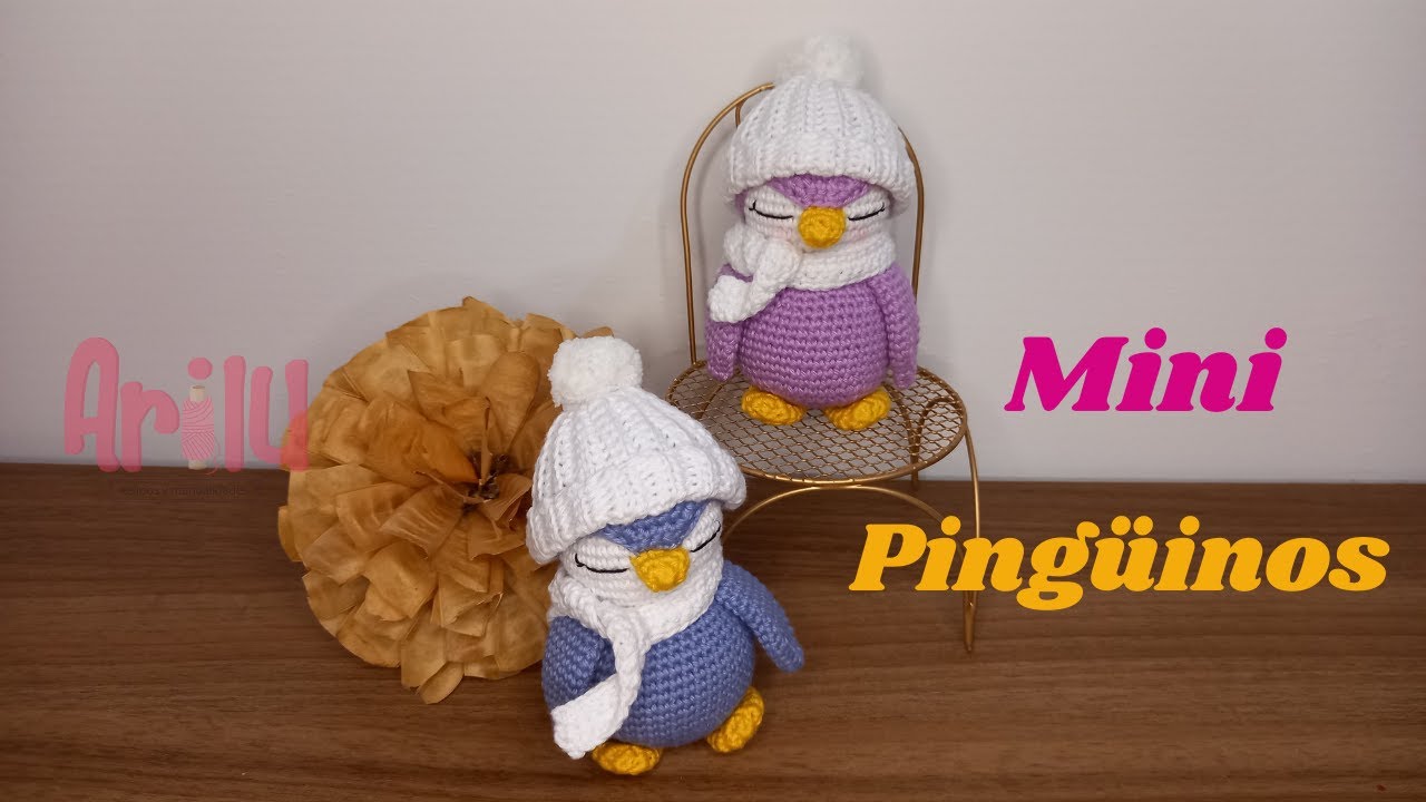 Mini Pingüinos Amigurumis Tutorial paso a paso