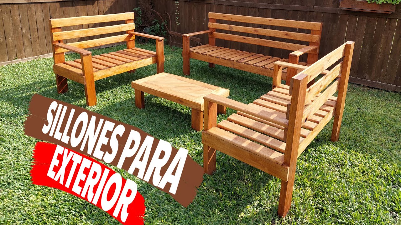 Como HACER SILLONES RÚSTICOS para EXTERIOR (Paso a Paso)