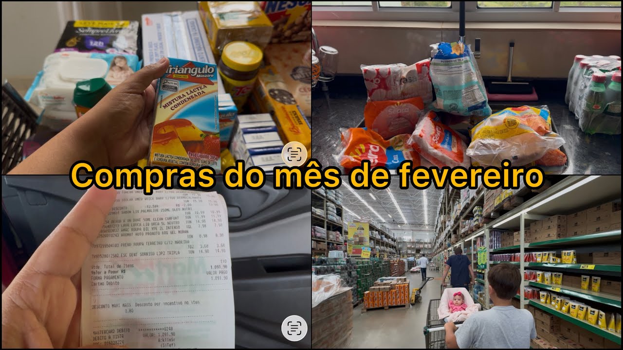 Compras para o mês de fevereiro 🙏🏻🛒❤️