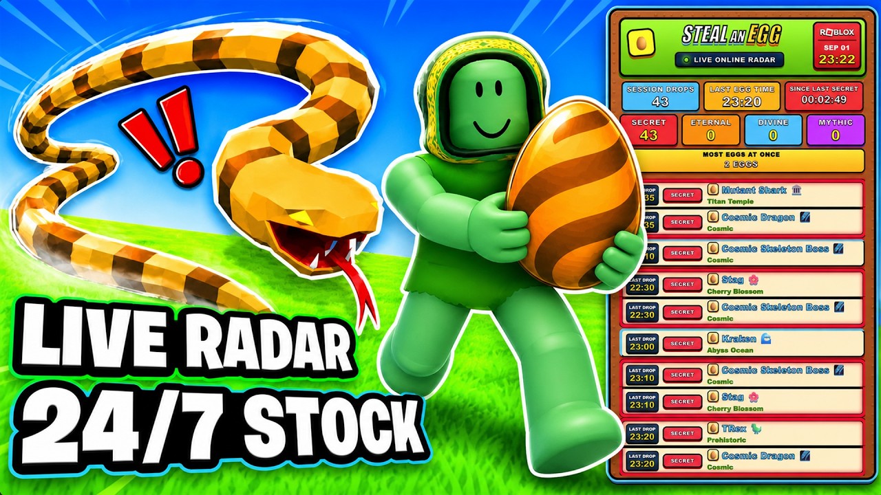 STEAL AN EGG🥚 STOCK RADAR 24/7 🔴 LIVE