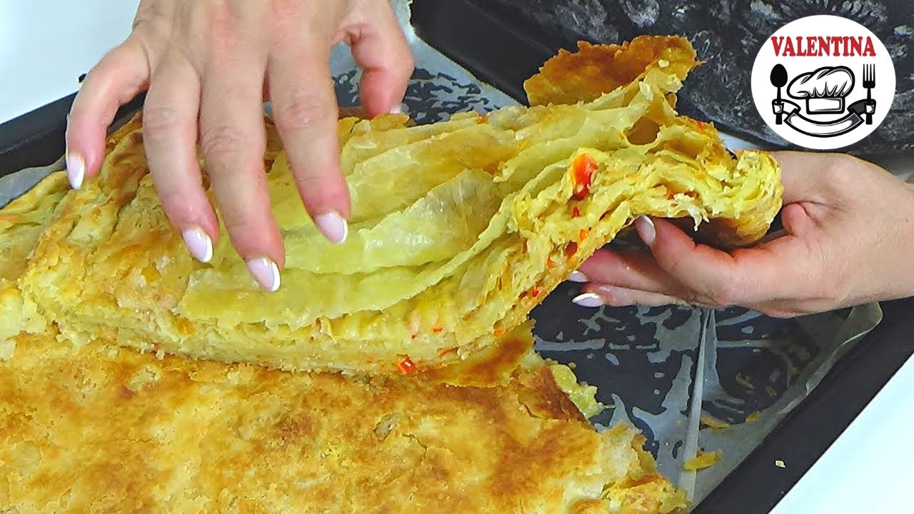 SAMO BRAŠNO, SO, VODA I POVRĆE💥Najukusnija lisnata pita-burek,koju smo do sada probali❗