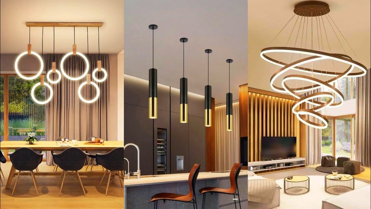 Living Room Wall Hanging Lights From Ceiling | LED Pendant Light Bedroom Crystal Chandelier Lights