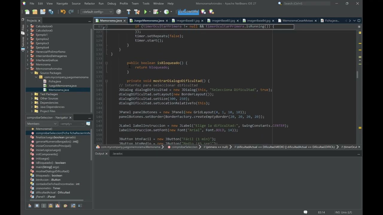 Memorama con Interfaces Graficas en Java (NetBeans)