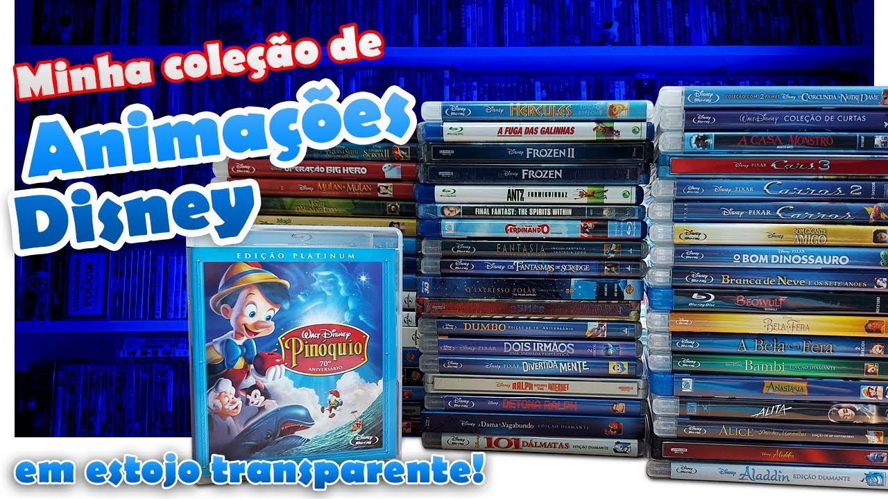 Coleção Disney em Blu-ray - Troquei todas os estojos azuis pelo transparente, será que ficou bom?