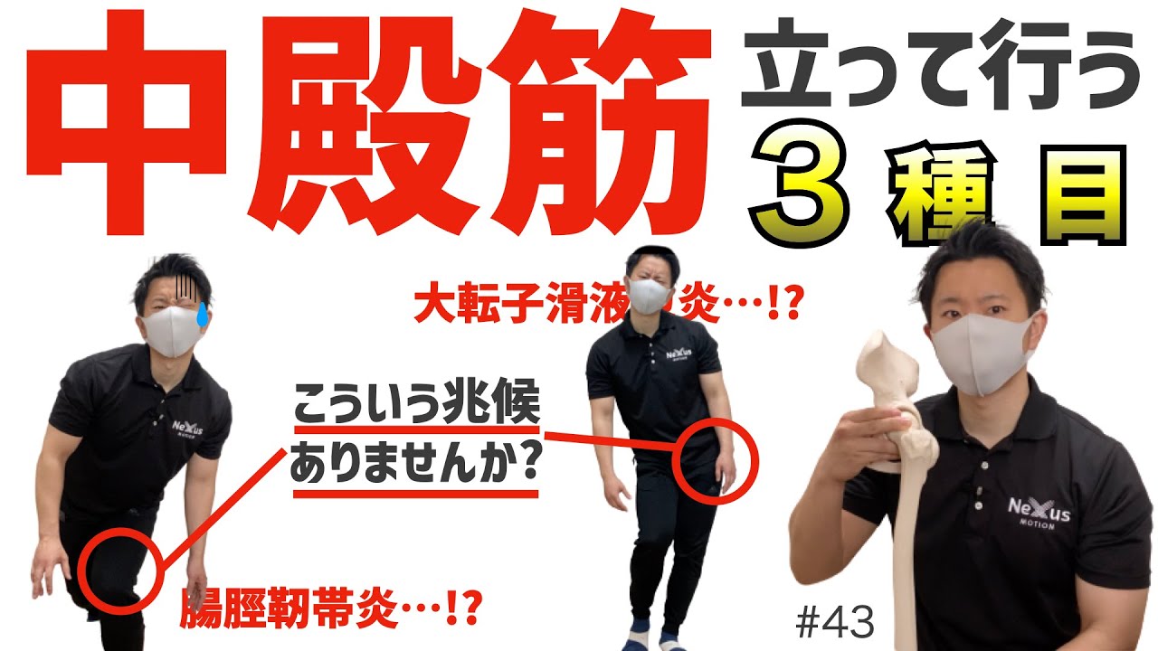 【立って行う中殿筋の筋トレ３種目】股関節や膝の痛みの予防にも最適な尻トレです！！