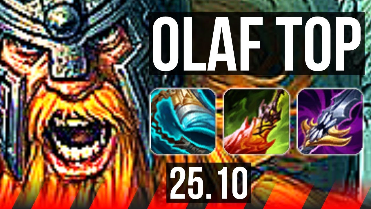 OLAF vs DARIUS (TOP) | Legendary, 1000+ games, 12/3/9 | KR Master | 25.10