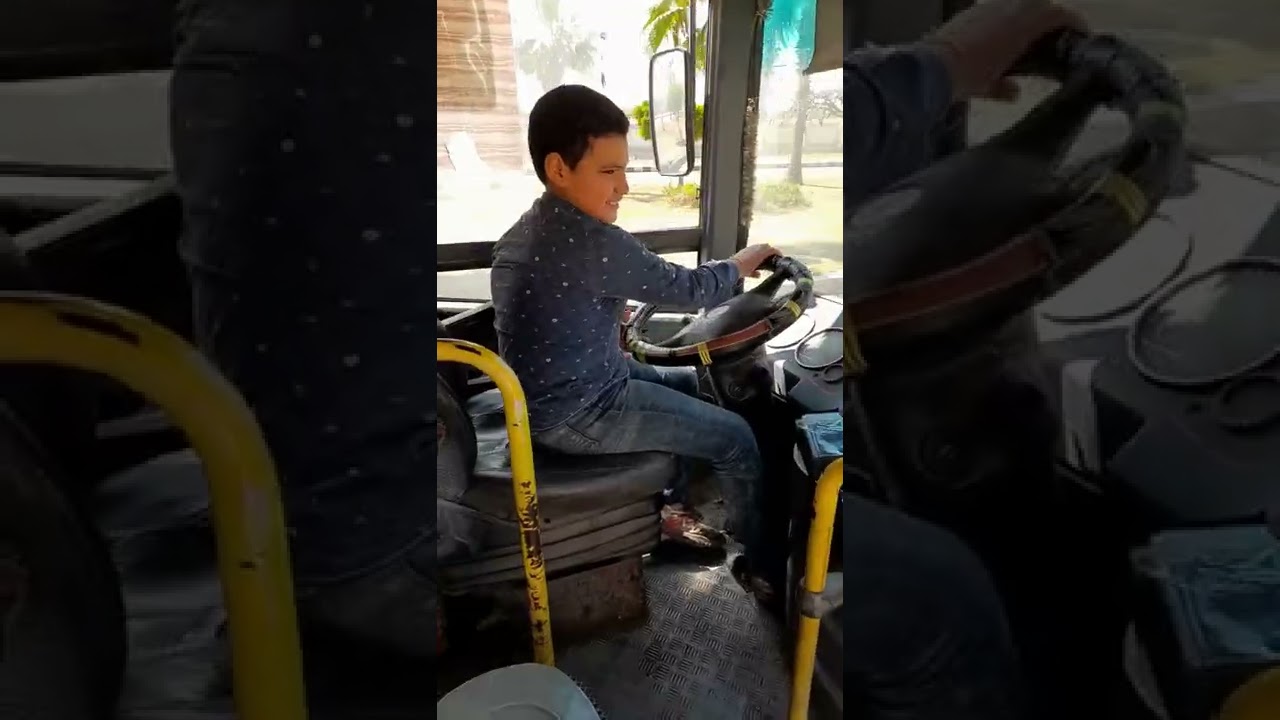 لما تعلم ابنك سواقة الاتوبيس🚍😄